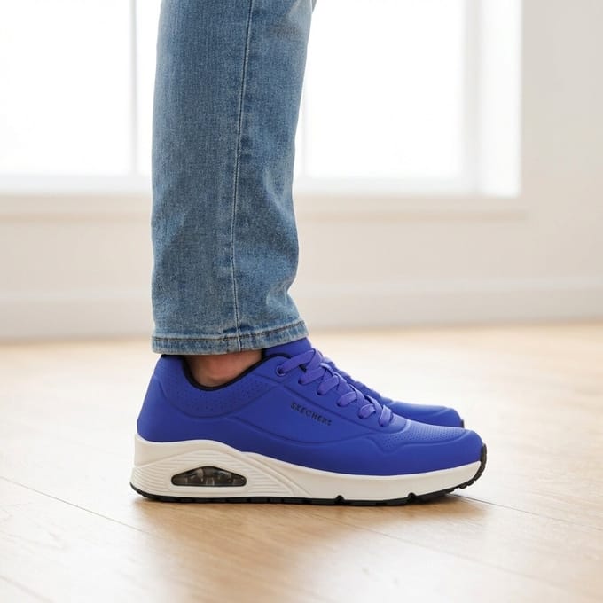 Skechers Uno - Stand On Air Heren Sneakers - Blue