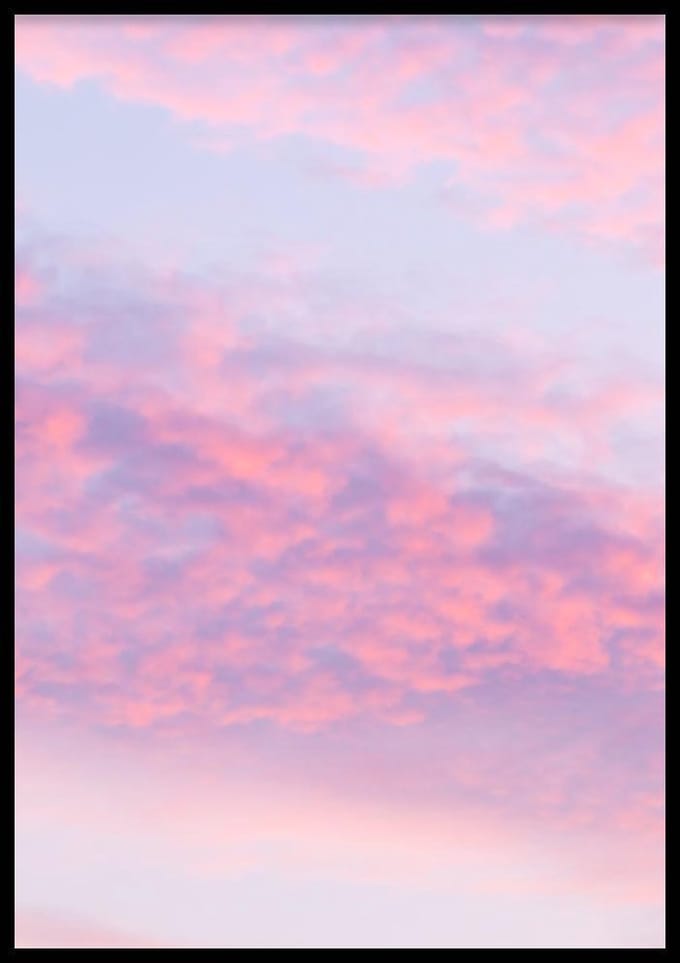 Poster Pink Sky - 30x40 cm - Poster Natuur - WALLLL