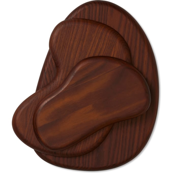 Ferm Living Cairn snijplank set van 3 - dark brown