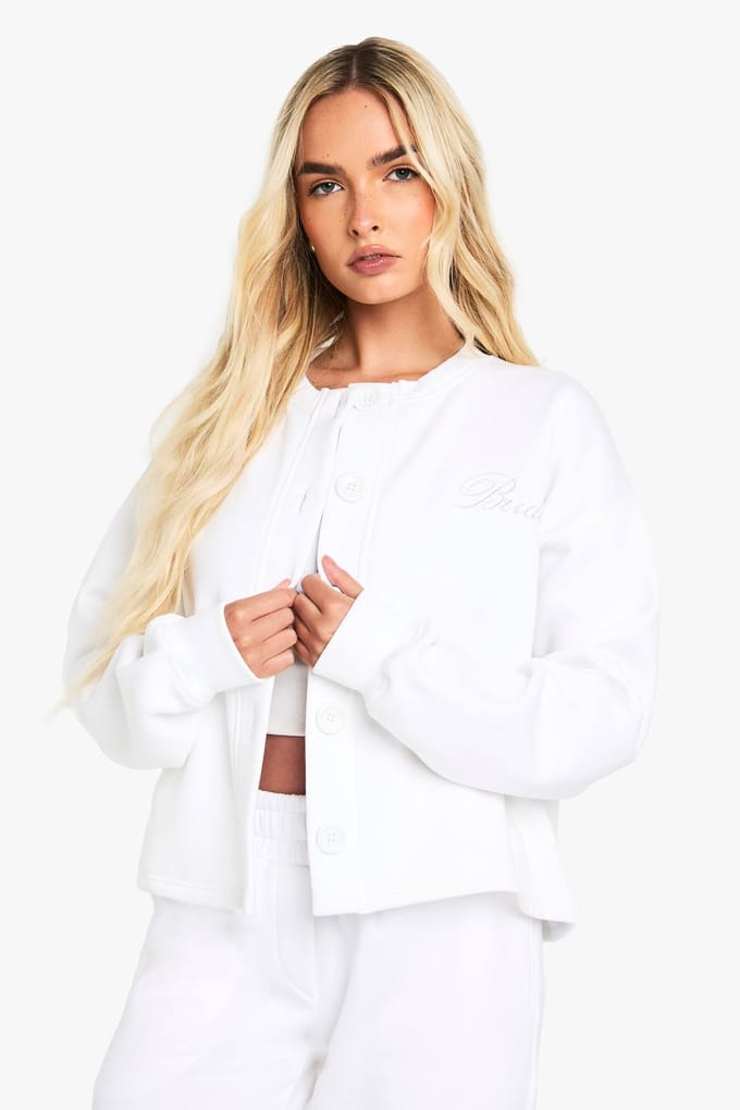 boohoo Dames Bruids Geborduurde Cardigan | Wit | Maat: XS
