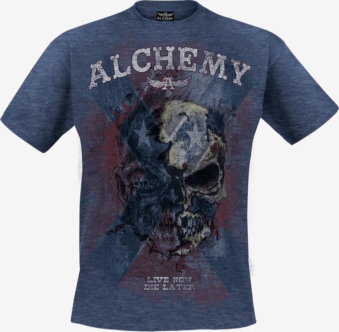 Officieel gelicenseerd - Alchemy - T-shirt 'Half Zombie' - Heren - S