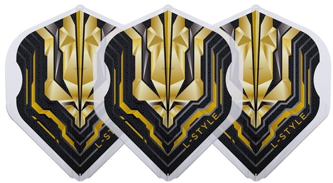 L-Style Champagne Flight EZ L1 Standard Origin Series Clear Gold - Dart Flights