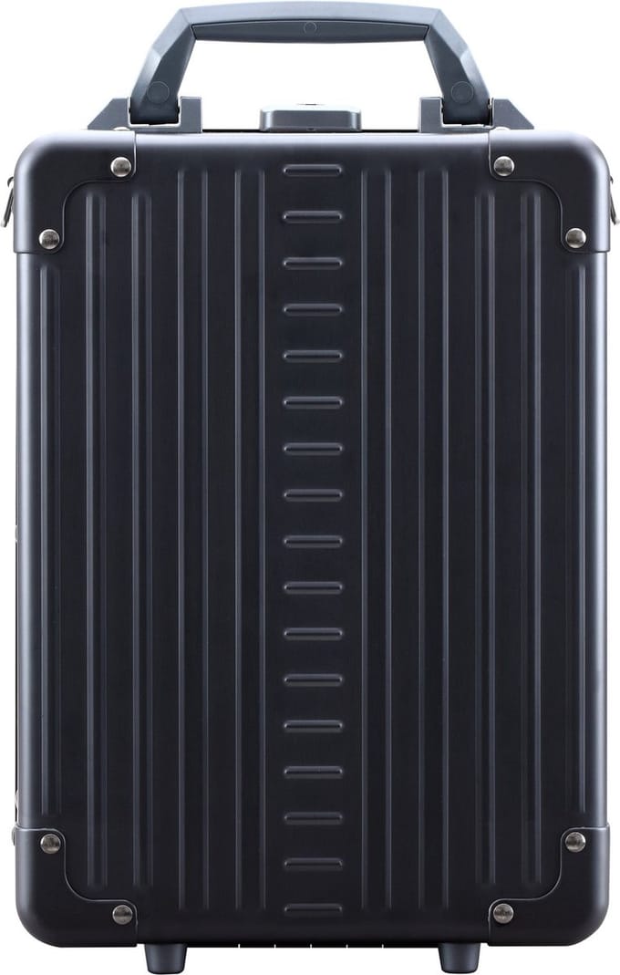 Aleon Aluminium Verticale aktetas 25 cm laptop compartiment - 39cm (15,4 duim) - onyx
