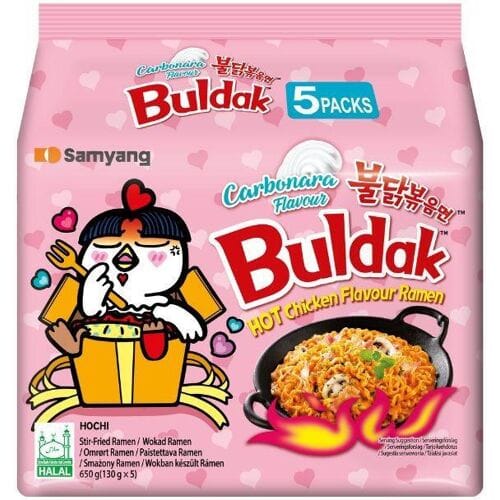 Samyang Buldak Pittige Kip Carbonara Ramen 130 g × 5