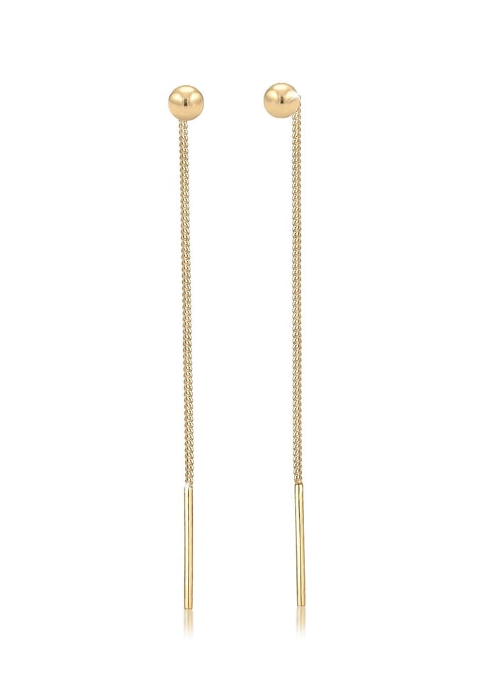 Elli Oorbellen Hanger Geo Bol Basic Doorhalen 925 Zilver verguld