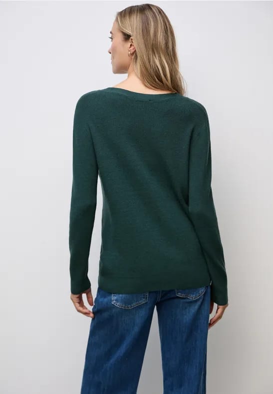 Basic trui met V-hals