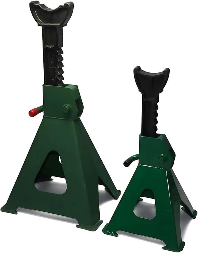 Schaarkrik Set - Autokrik Krik - Auto Onderhoud - Robuust Staal - 3 Ton 42-28 cm - Zilver
