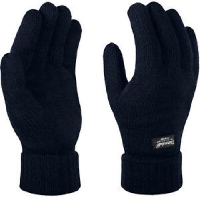 Thinsulate gebreide handschoen - heren - donker blauw - maat L