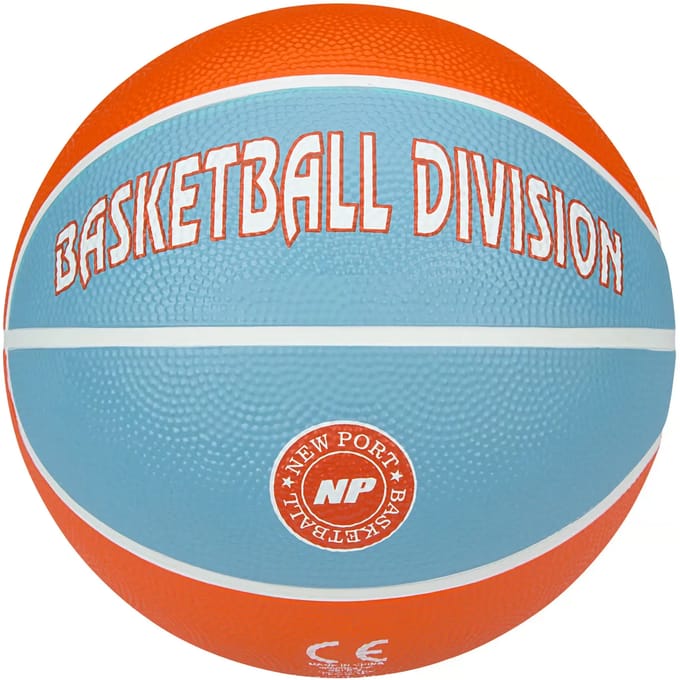 New Port Mini Basketbal Print - Oranje/Aqua/Wit - 3