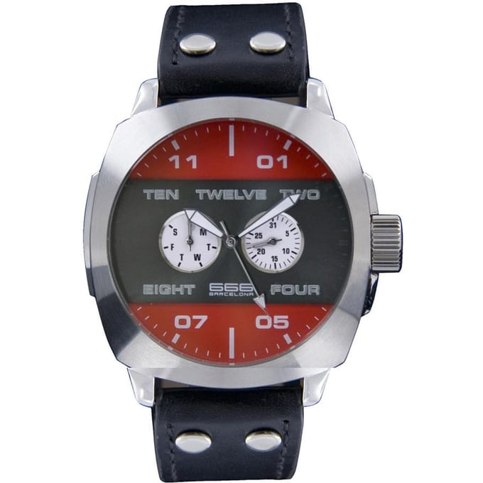 Montre 666BARCELONA 666-252. Quartz, Couleur rouge. Homme. black