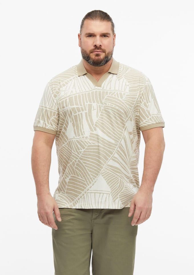 Polo met prints van gemengd katoen met artwork s.Oliver