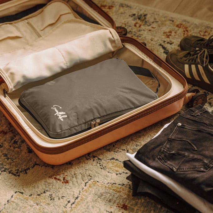 Packing Cube met Compressierits - Losse Compressie Cube - M - Grijs | Sunflake