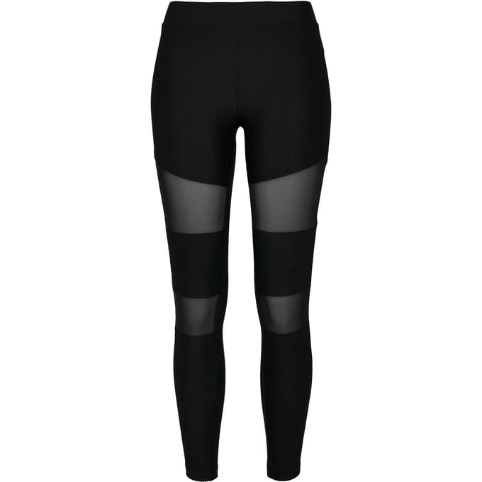 Urban Classics - Tech Mesh Rib Legging - 4XL - Zwart