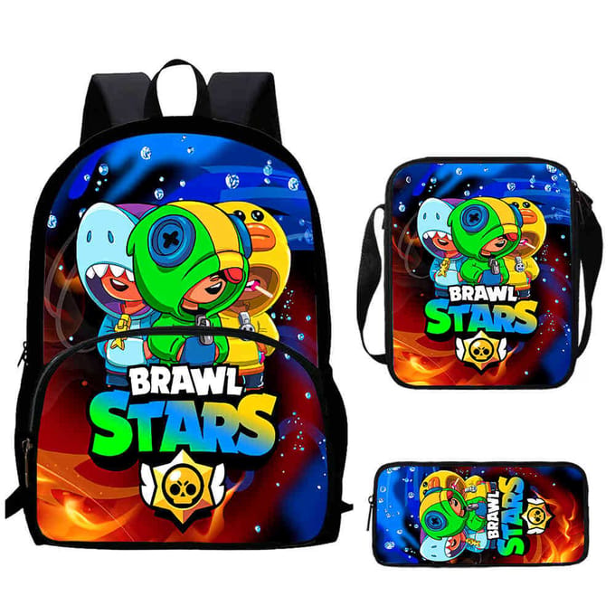Brawl Stars Schooltas Hoge Definitie Print Multi-Functioneel Lichtgewicht Rugzak