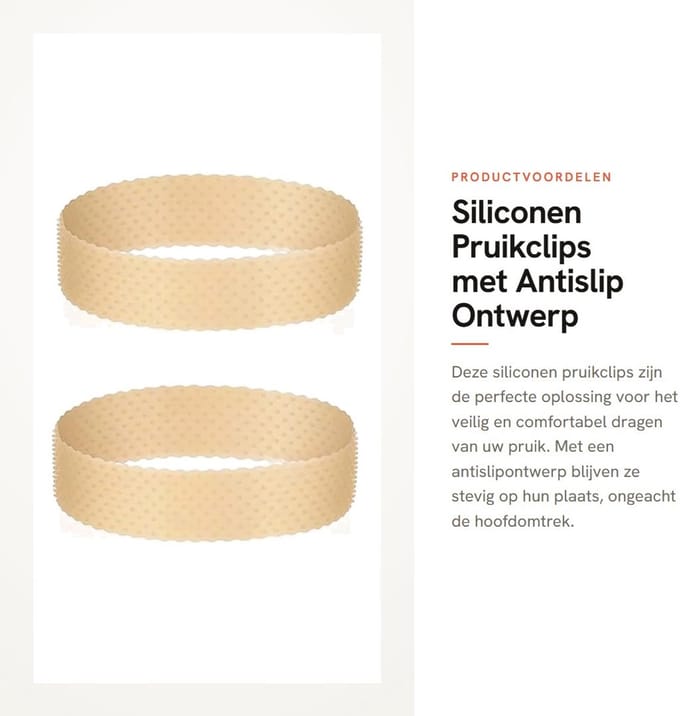 Dailygoods - Siliconen Pruikclips met Antislip Ontwerp (2 Stuks)