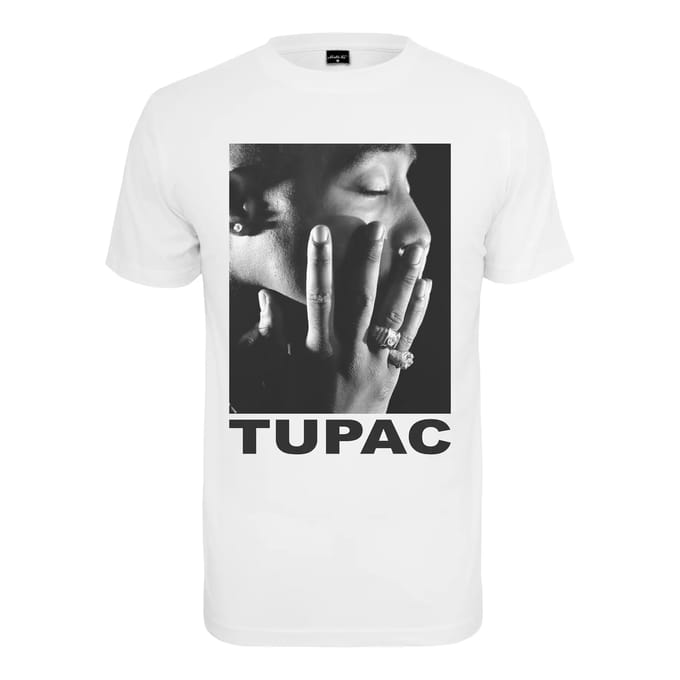 Mister Tee Tupac - Tupac Profile Heren Tshirt - L - Wit