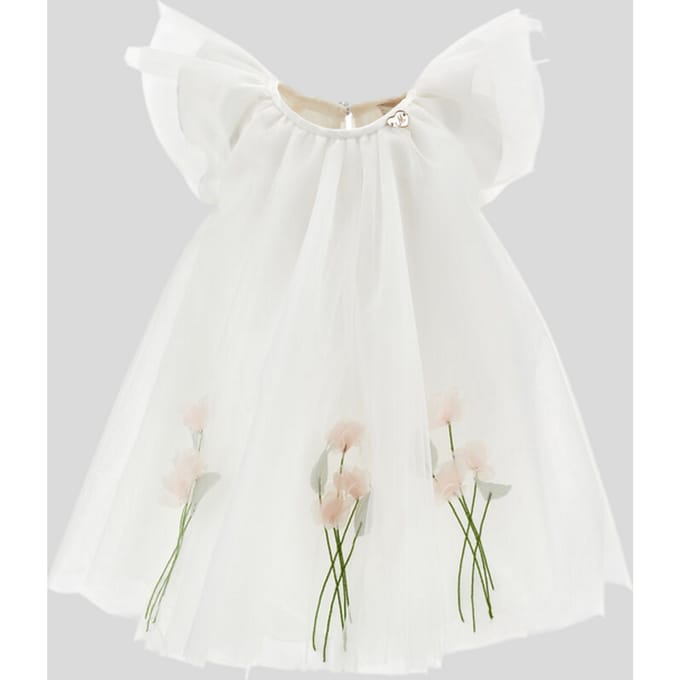 jurk met bloemen wit meisje
