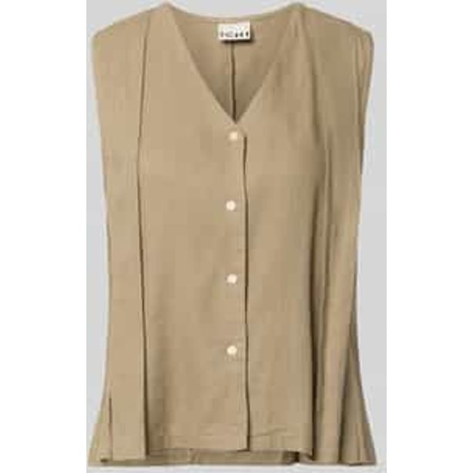 Bodywarmer van mix van linnen en viscose model 'LINNO'