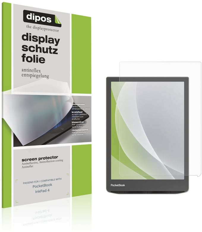 dipos – 2x Matte Beschermfolie geschikt voor PocketBook InkPad 4 | Krasbestendige & antireflecterende Screenprotector Ultra-Thin