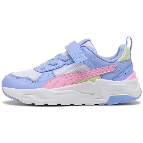 Puma Trinity 2 LT AC+ kinder sneakers lichtblauw roze