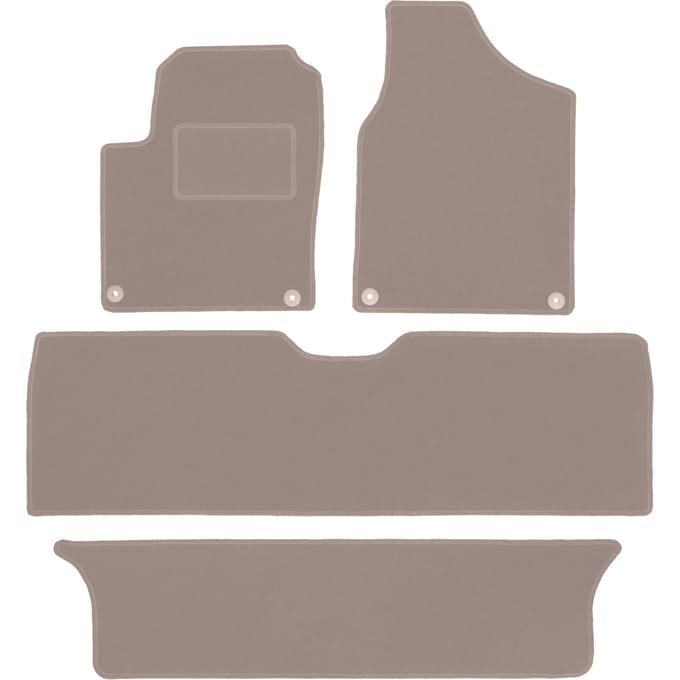 Beige veloursmatten voor: Seat Alhambra I minivan (1995-2010)