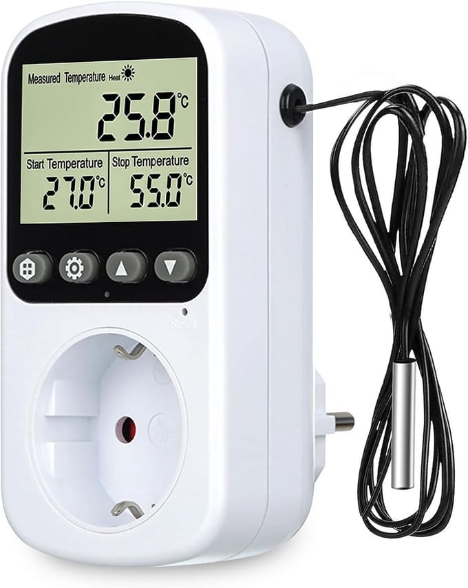 Digitale Thermostaat Socket met Temperatuurregeling voor Kas en Terrarium