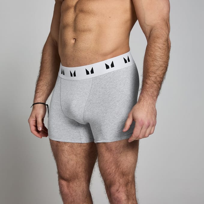 MP boxershorts voor heren (3-delig) Gemêleerd grijs / Wit - M