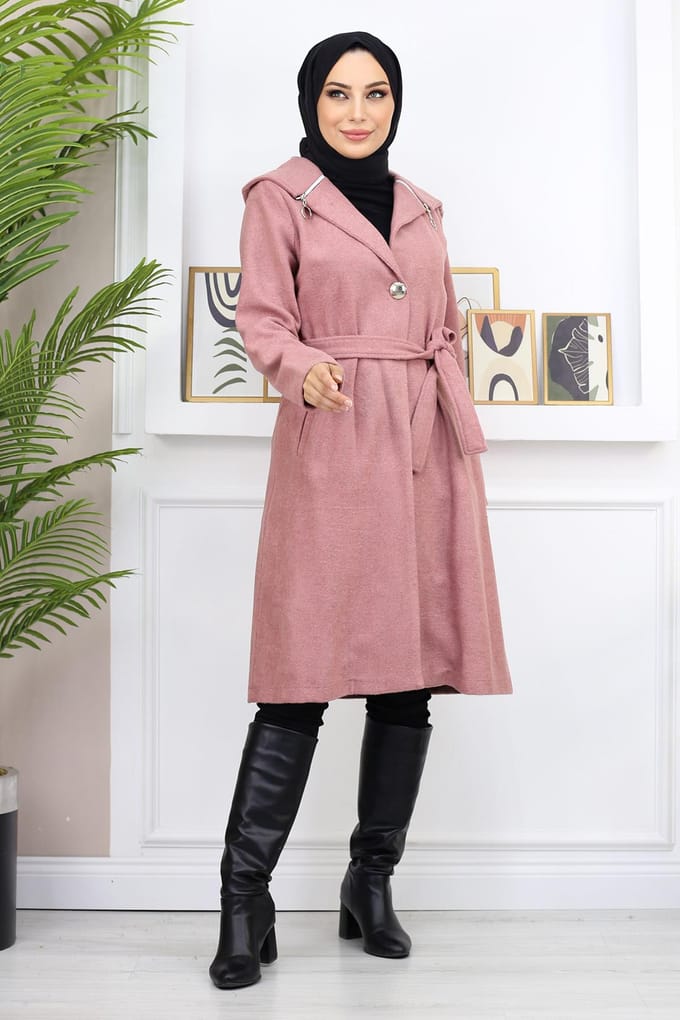 Capuchon Kasjmier Jas Oud roze