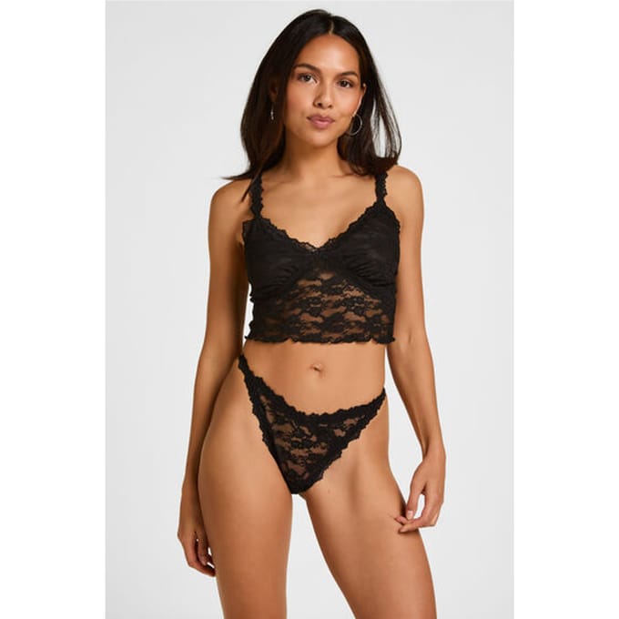 Hunkemöller Hoog Uitgesneden String Aveline Zwart