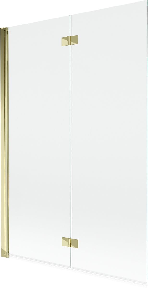Mexen Mist douchewand 2-delig links 120 x 150 , transparant, goud - 8A9-120-002-50-00-L
