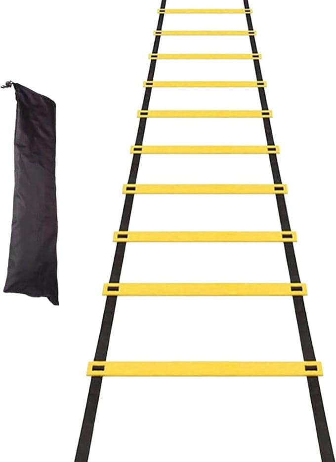 Wendbaarheidsladder - Sport ladder - Voetenwerk training - Robuuste constructie - 500x40cm - Zwart