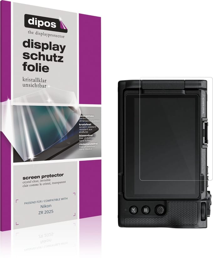 dipos – 4x Beschermfolie geschikt voor Nikon ZR 2025 | Krasbestendige & heldere Screenprotector Ultra-Thin