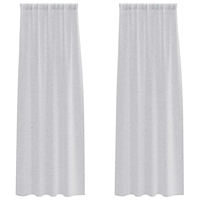 vidaXL Voile Gordijn 2 st Lichtgrijs 225 x 140 cm Polyester