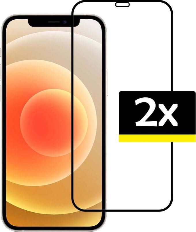 Screenprotector - Geschikt voor Apple iPhone 12 Mini - 2 Stuks - Full Cover - Beschermglas - Gehard Glas - Tempered Glass - Screen Protector