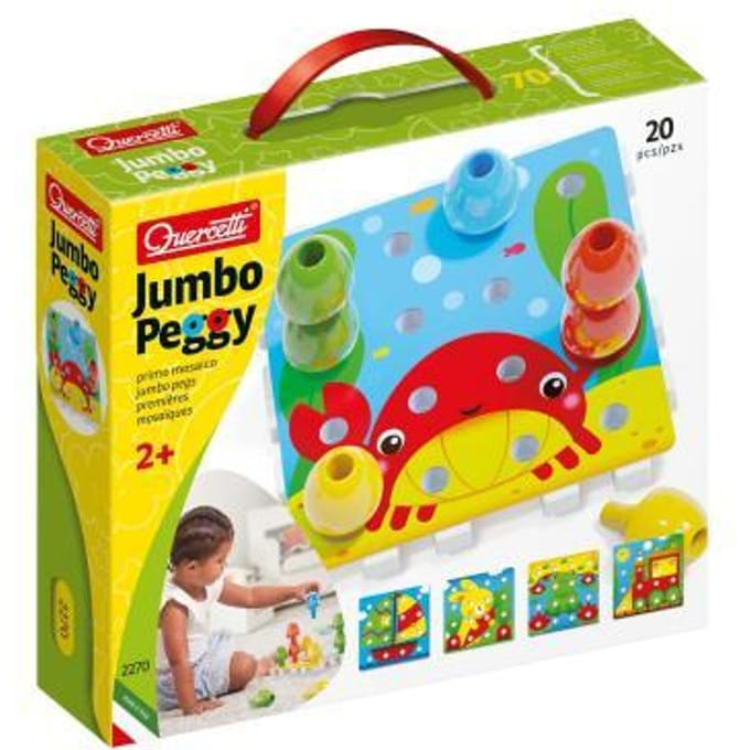 Quercetti Jumbo Peggy Insteekmozaïk 20-delig Interactief speelgoed