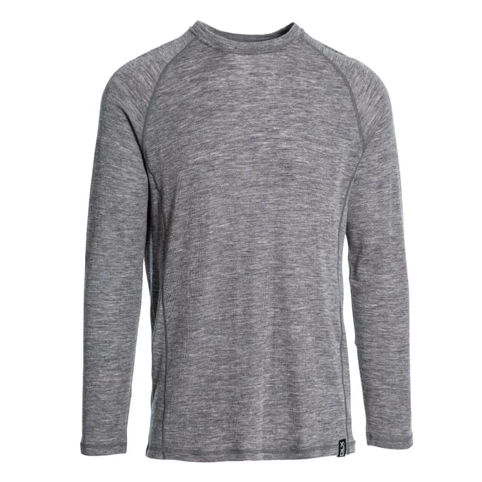 DLX-functioneel ondergoed Wexler - Heren DLX Merino-basislaagshirt donkergrijs gemêleerd