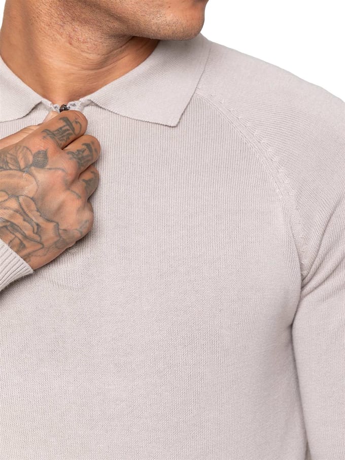 Enzo Milano heren polotrui met halve rits