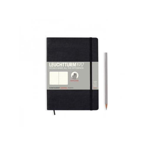 Leuchtturm1917 Notitieboek Medium - Softcover - Puntjes - Zwart