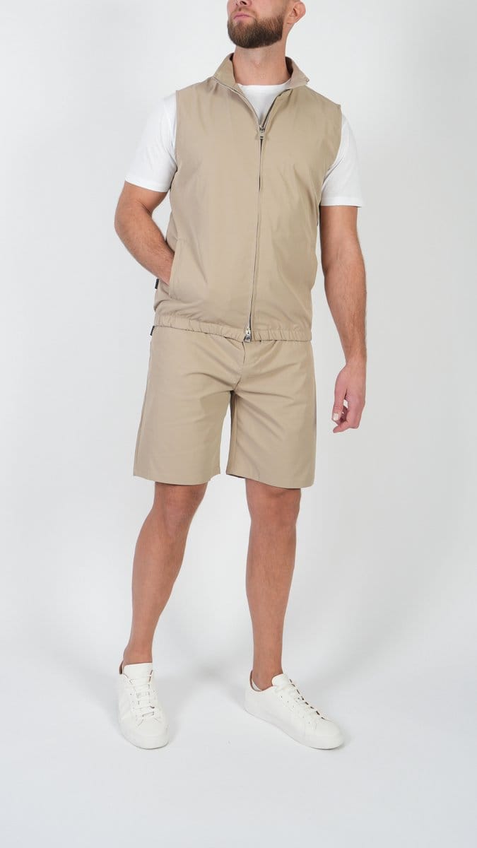 BASKO - ZOMERSET - GILET + SHORT - BEIGE - MAAT M