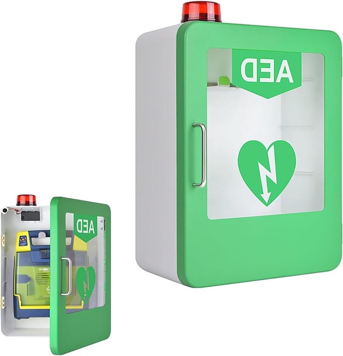 AED Wandkast - Defibrillator Kast - Veilige Opslag - Met Alarmfunctie - Universeel - Wit