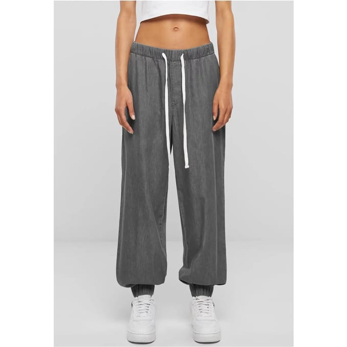 Urban Classics - Light Denim Dames joggingbroek - 4XL - Grijs