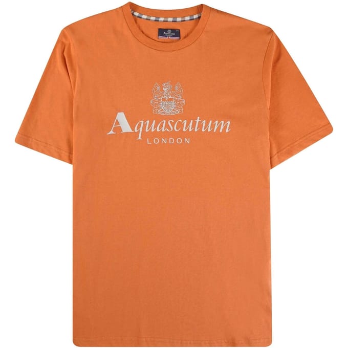 Aquascutum Active Big Logo Oranje T-shirt