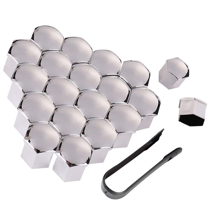 20 stuks 17mm 19mm 21mm Auto Wielmoerdoppen Auto Naaf Schroefdeksel Bout Velgen Buitendecoratie Speciale Socket Bescherming Stofdicht 21mm