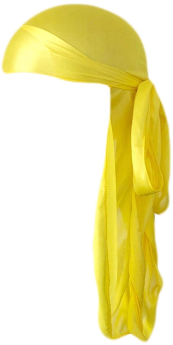 Go Go Gadget - Durag - Do-rag - Silk - Satijn - Slaapmuts - Haaraccessoire - Haarbescherming - 102*22cm - 1 stuk - Geel