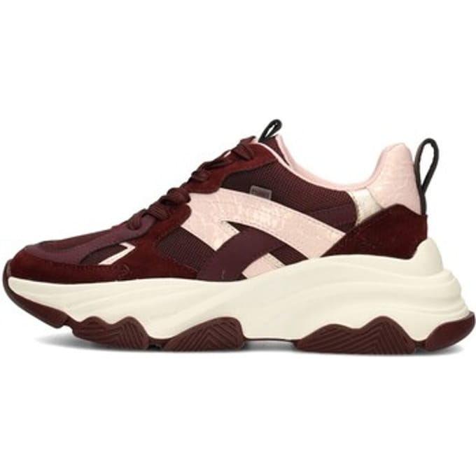 POSH by Poelman GIGI Dames Sneakers - Bordeaux met combinatie