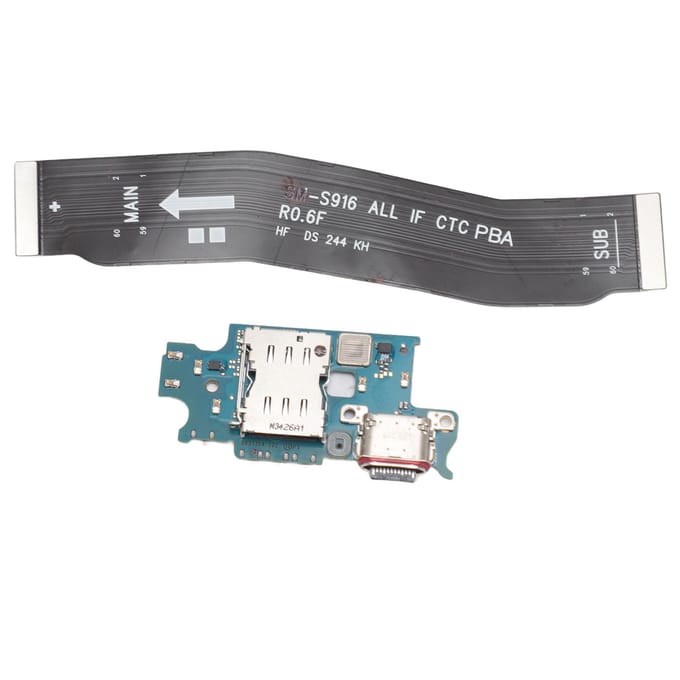 USB Oplaadpoort Flex Kabel Vervanging USB C Oplader Dock Board Flex Connector voor Galaxy black