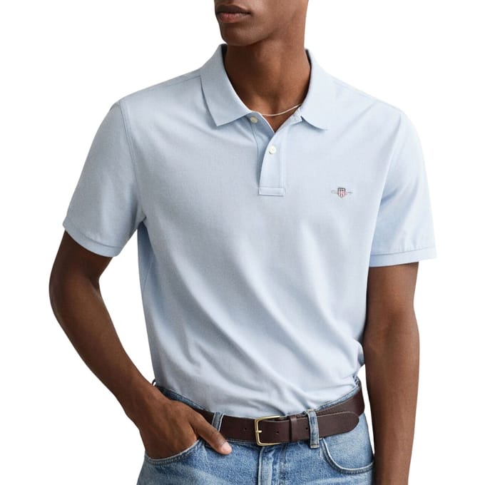 Gant Shield Piqué Poloshirt Fresh Blue - Maat M - Heren
