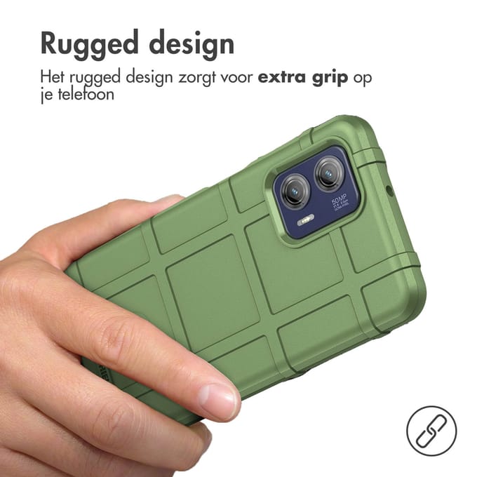 imoshion Rugged Shield Backcover voor de Motorola Moto G73 - Donkergroen
