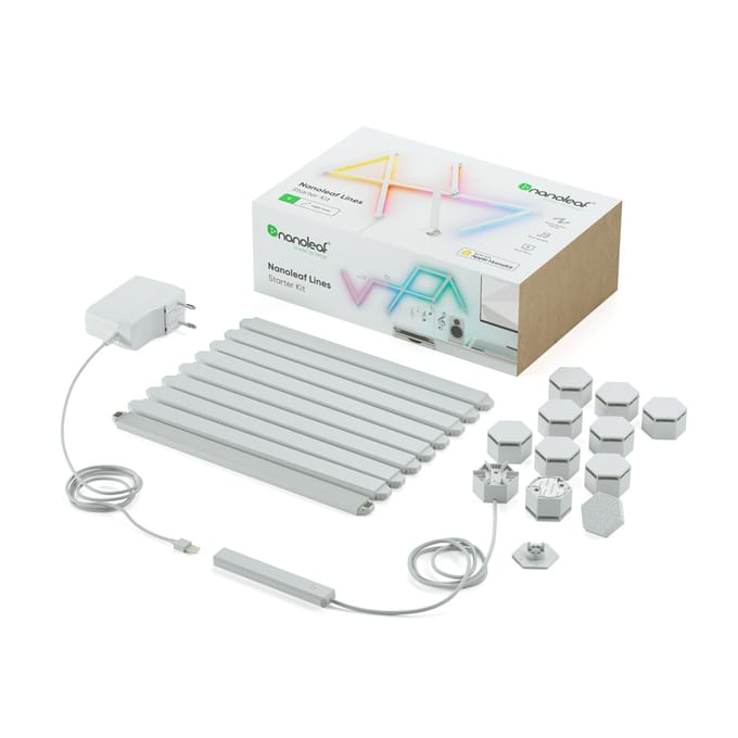 Nanoleaf Lines 60 Degrees Starterkit - Slimme Verlichting - 9 LED/RGB Lichtbalken - Siri, Google