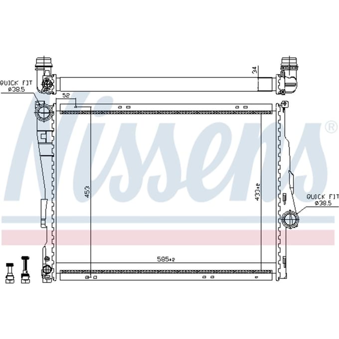 Radiator, motorkoeling NISSENS 60782